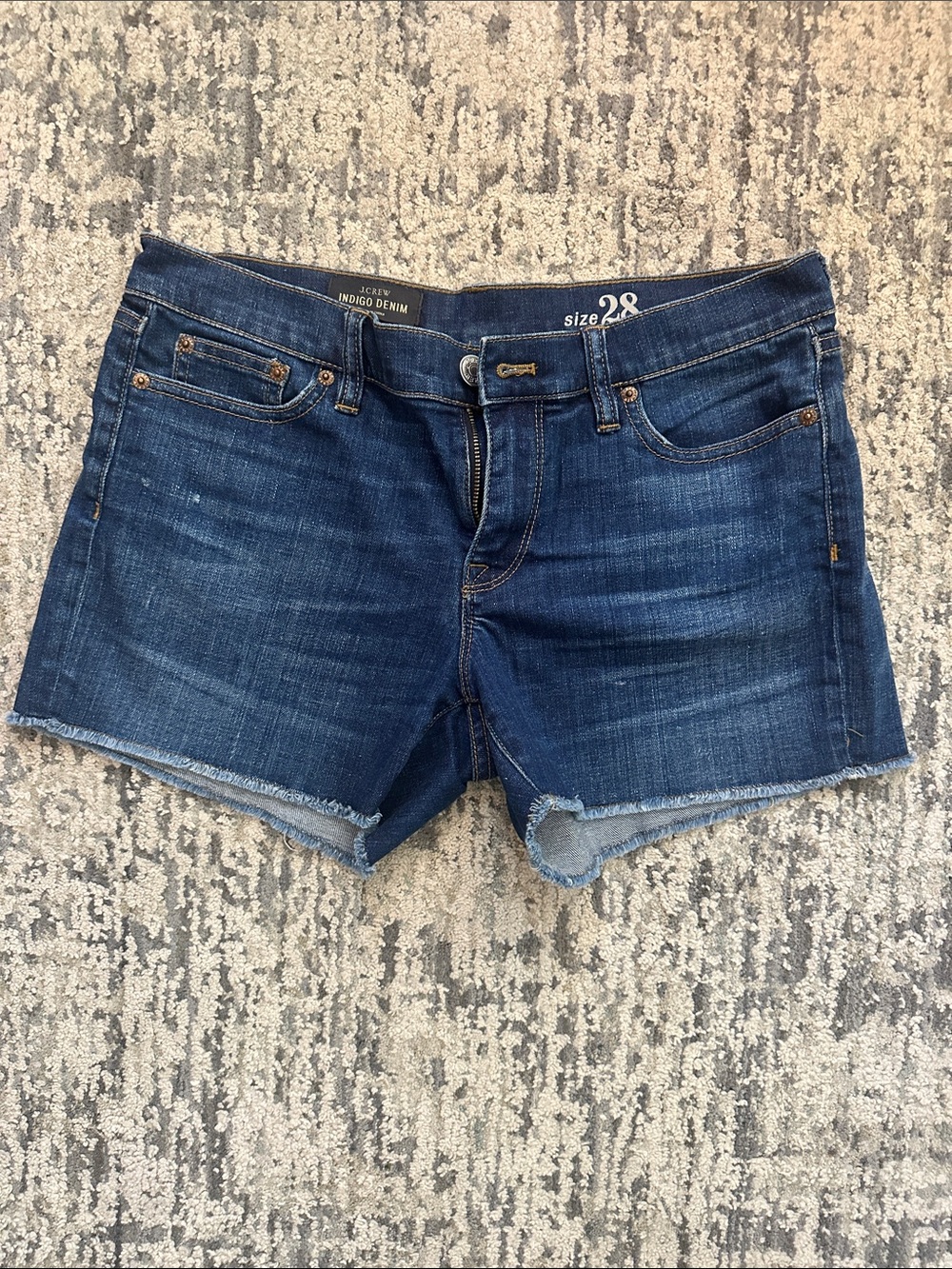 J. Crew Dark Indigo Denim Cutoff Shorts